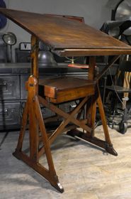 table a dessin ancienne Darnay 1900 en bois